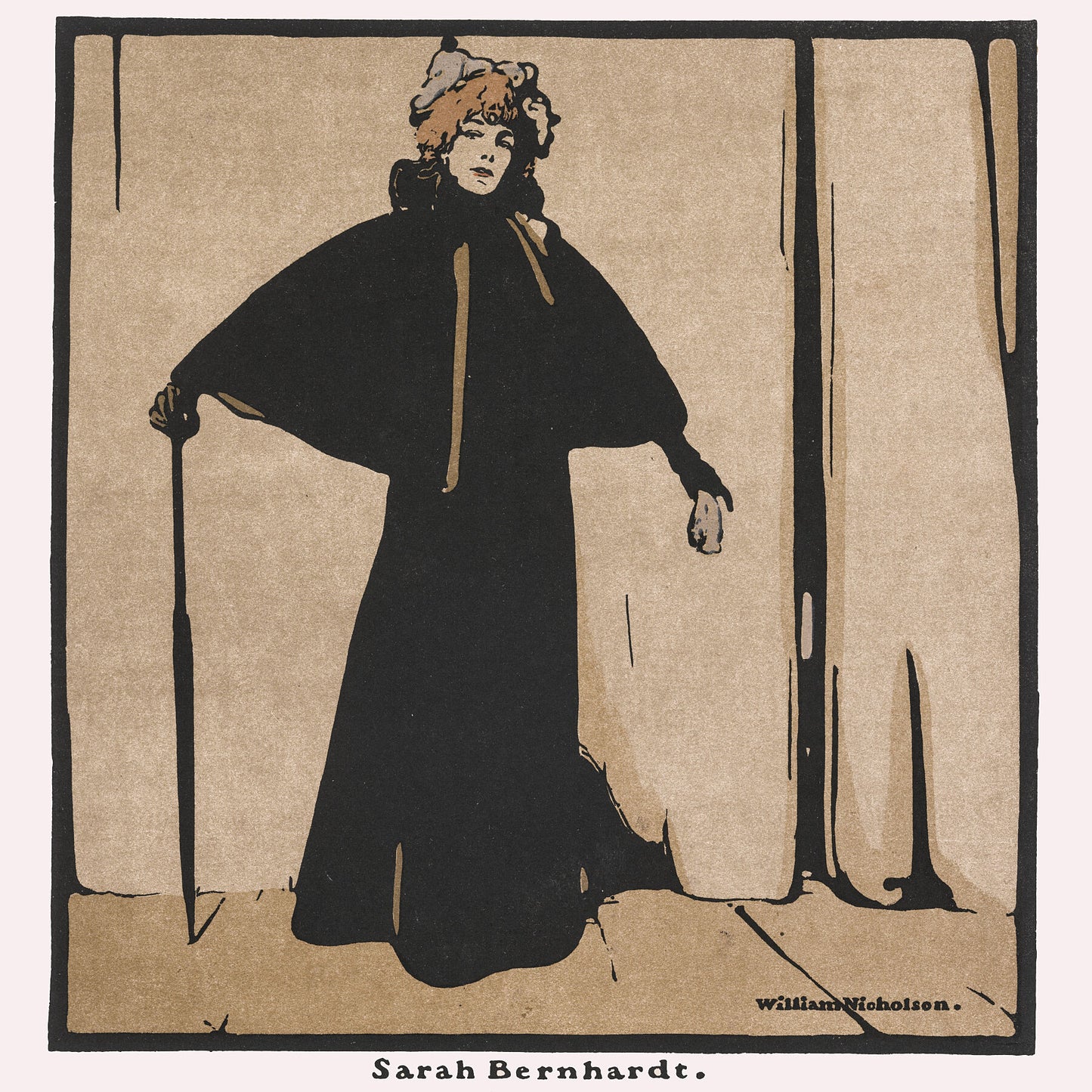 Sarah Bernhardt in 1899 by William Nicholson (British, 1872-1949)