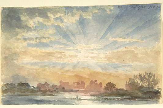 Landscape with Rising Sun, December 1, 1828 at 8-30 a.m by Joseph Michael Gandy