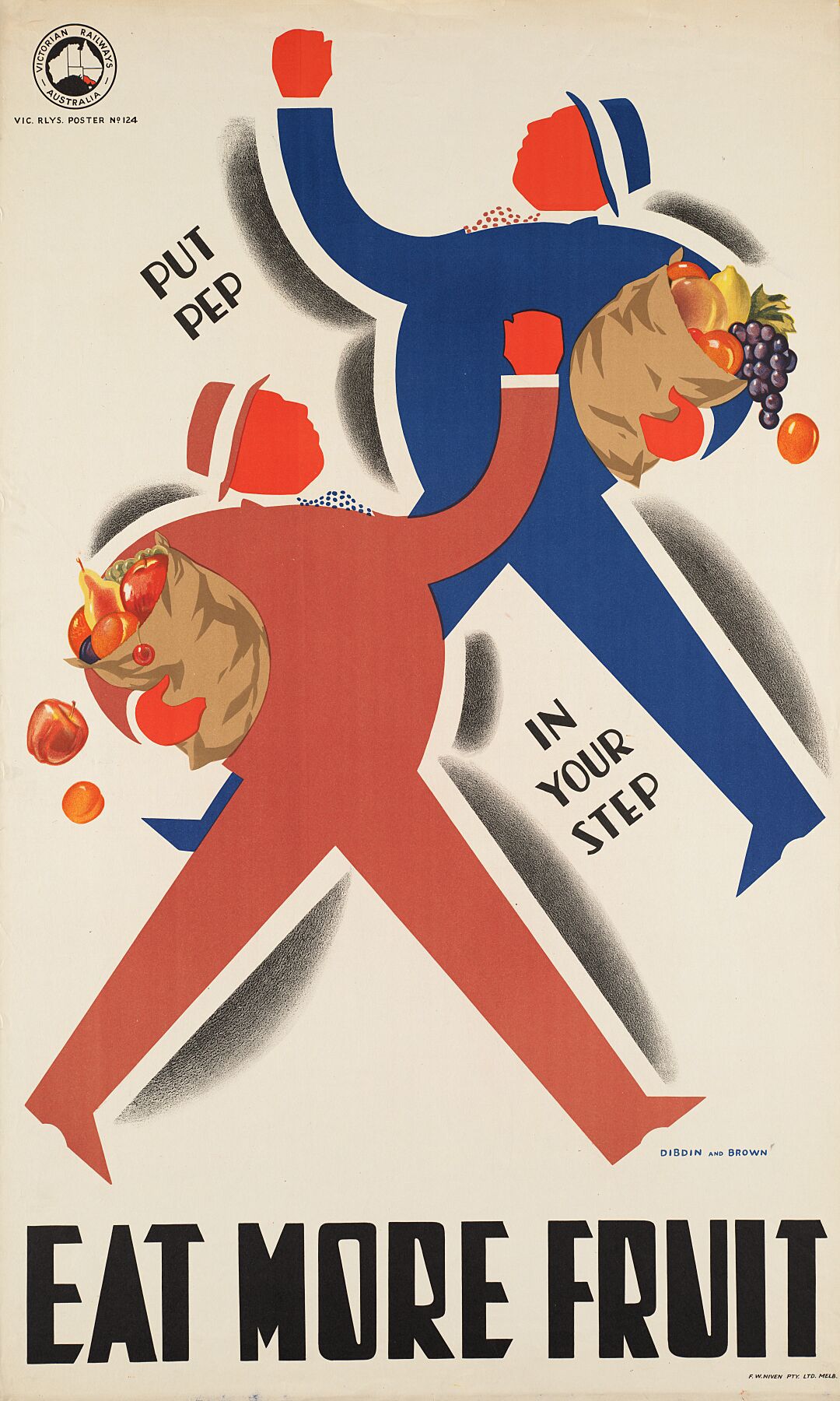 Eat More fruit. Put pep in your step by Dibdin and Brown