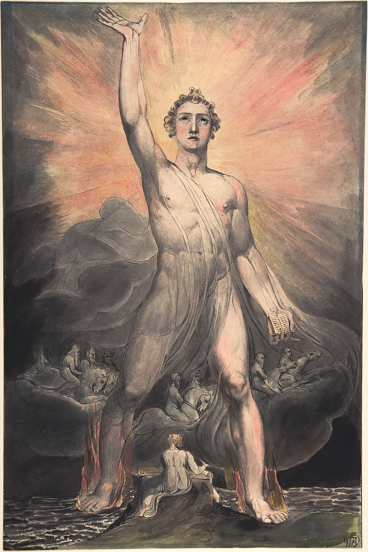 Angel of the Revelation (Book of Revelation, chapter 10) by William Blake - ca. 1803–5 