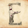 Letter E Print from Joseph Apoux's Erotic Alphabet - 1880
