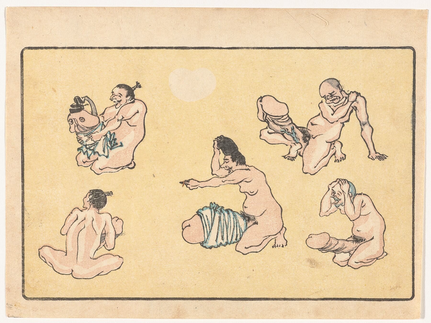 Connected Penis by Kawanabe Kyôsai - c. 1870