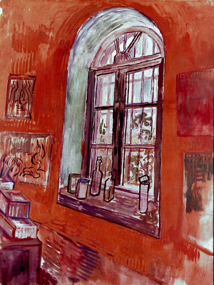 Window of Vincent's Studio at the Asylum, by Vincent van Gogh - 1889