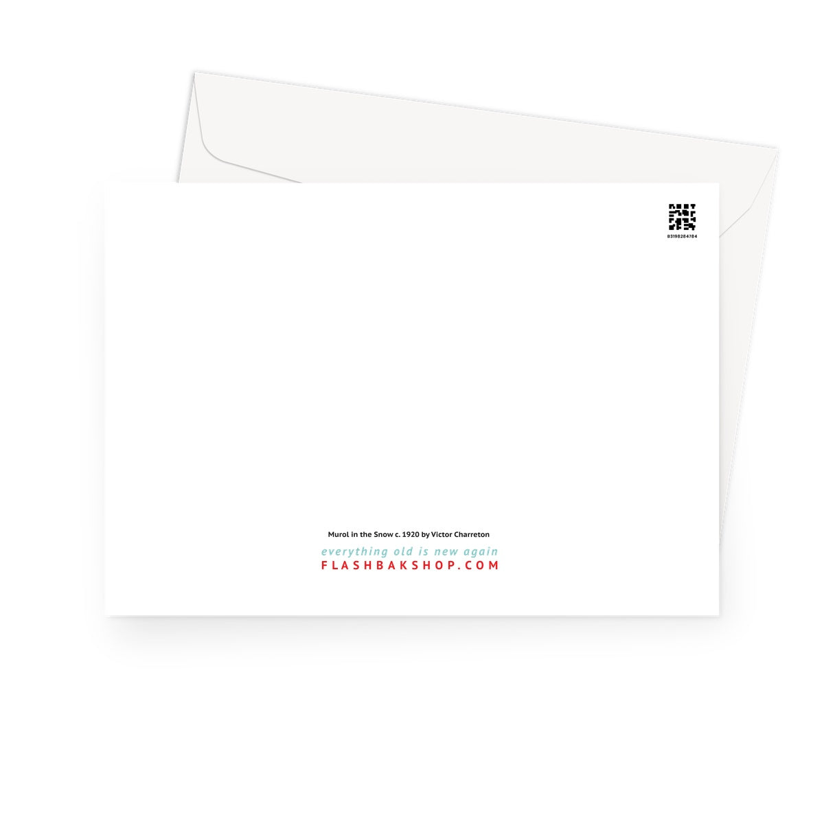 Murol dans la neige de Victor Charreton, v. 1920 - Carte de vœux