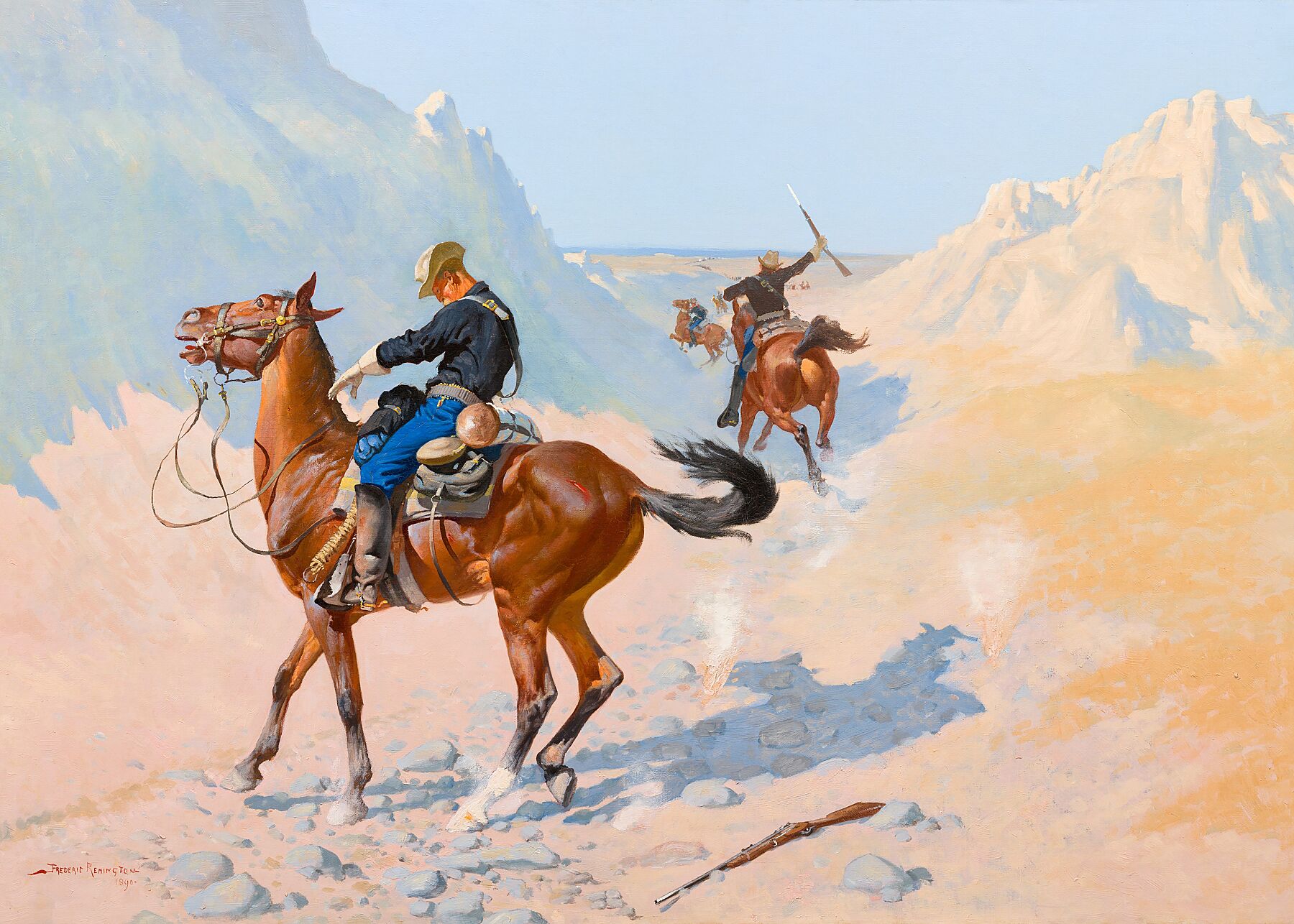 The Advance-Guard or The Military Sacrifice (The Ambush) by Frederic Remington - 1890
