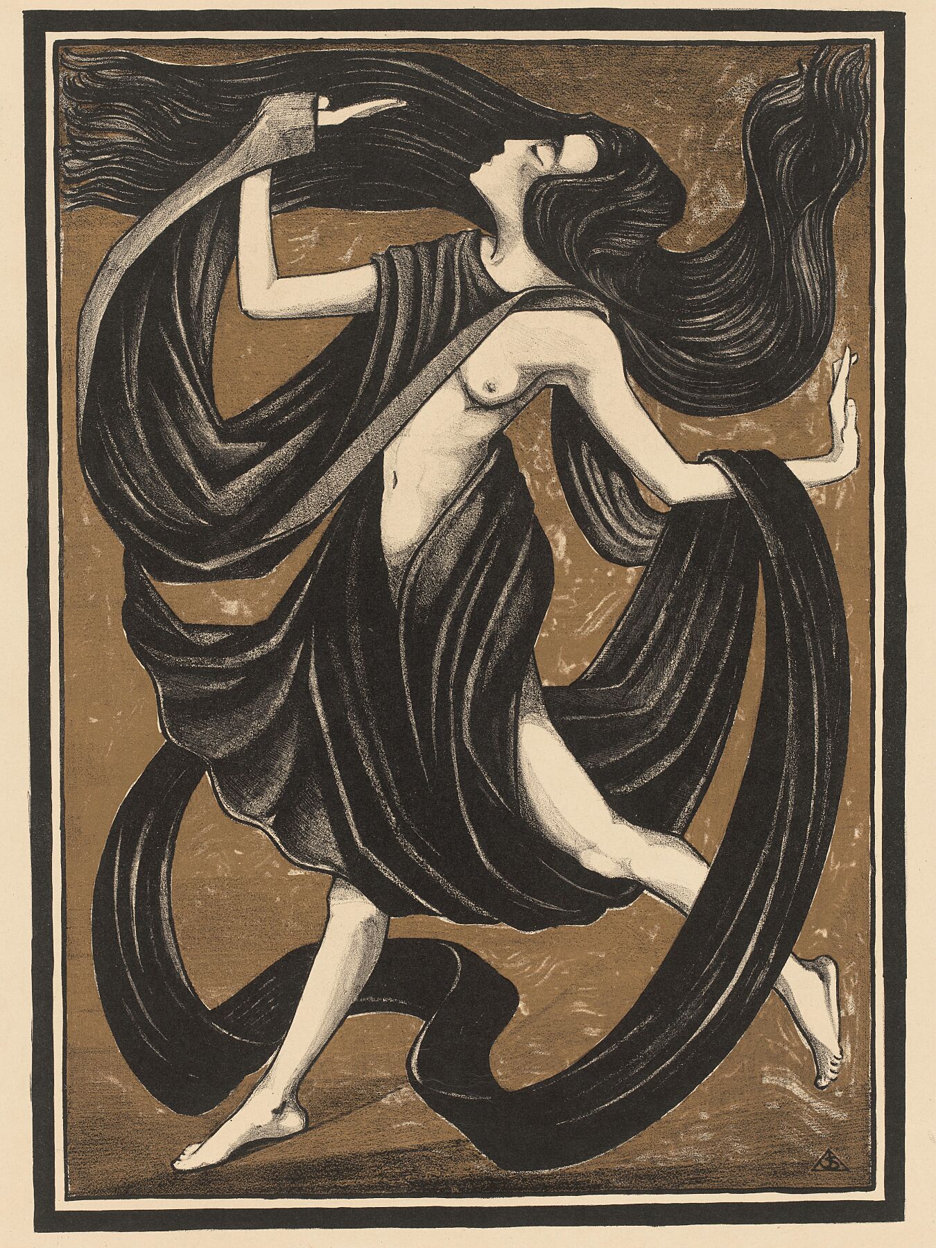 Dancer with Draperies by Henk Schilling - 1919