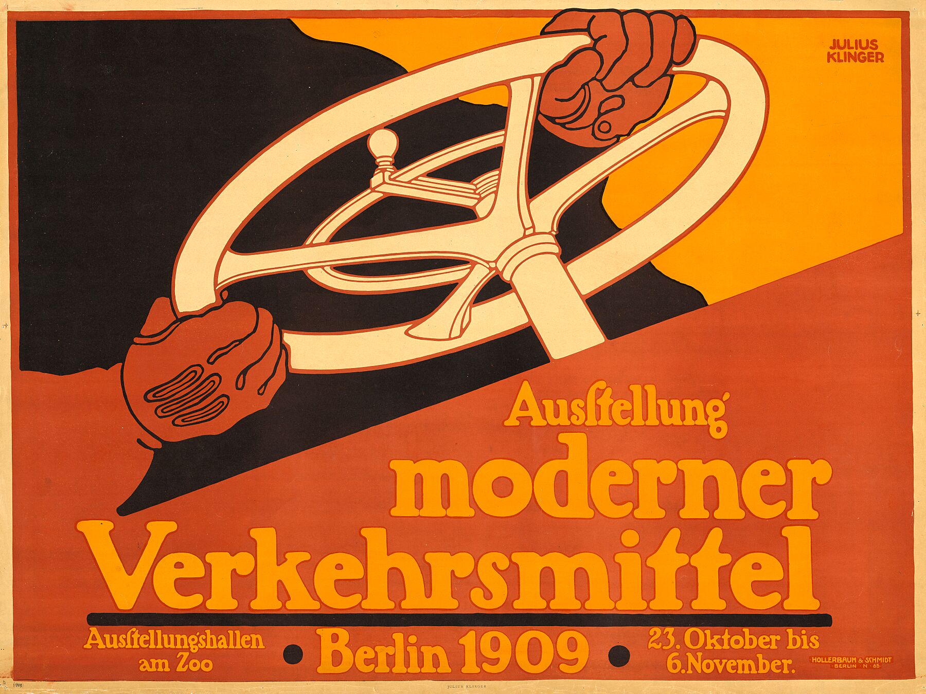Ausstellung moderner Verkehrsmittel by Julius Klinger - 1909