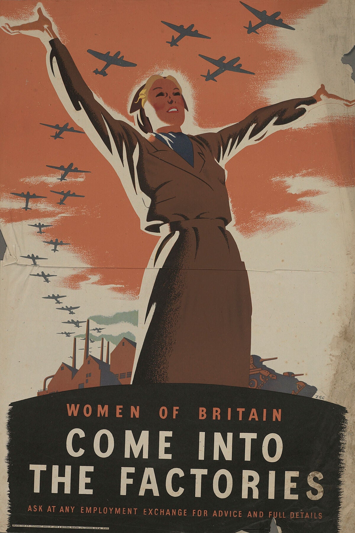 Poster, 'Women Of Britain' ProductionPhilip Zec; commercial artist; Early 1940s; United Kingdom