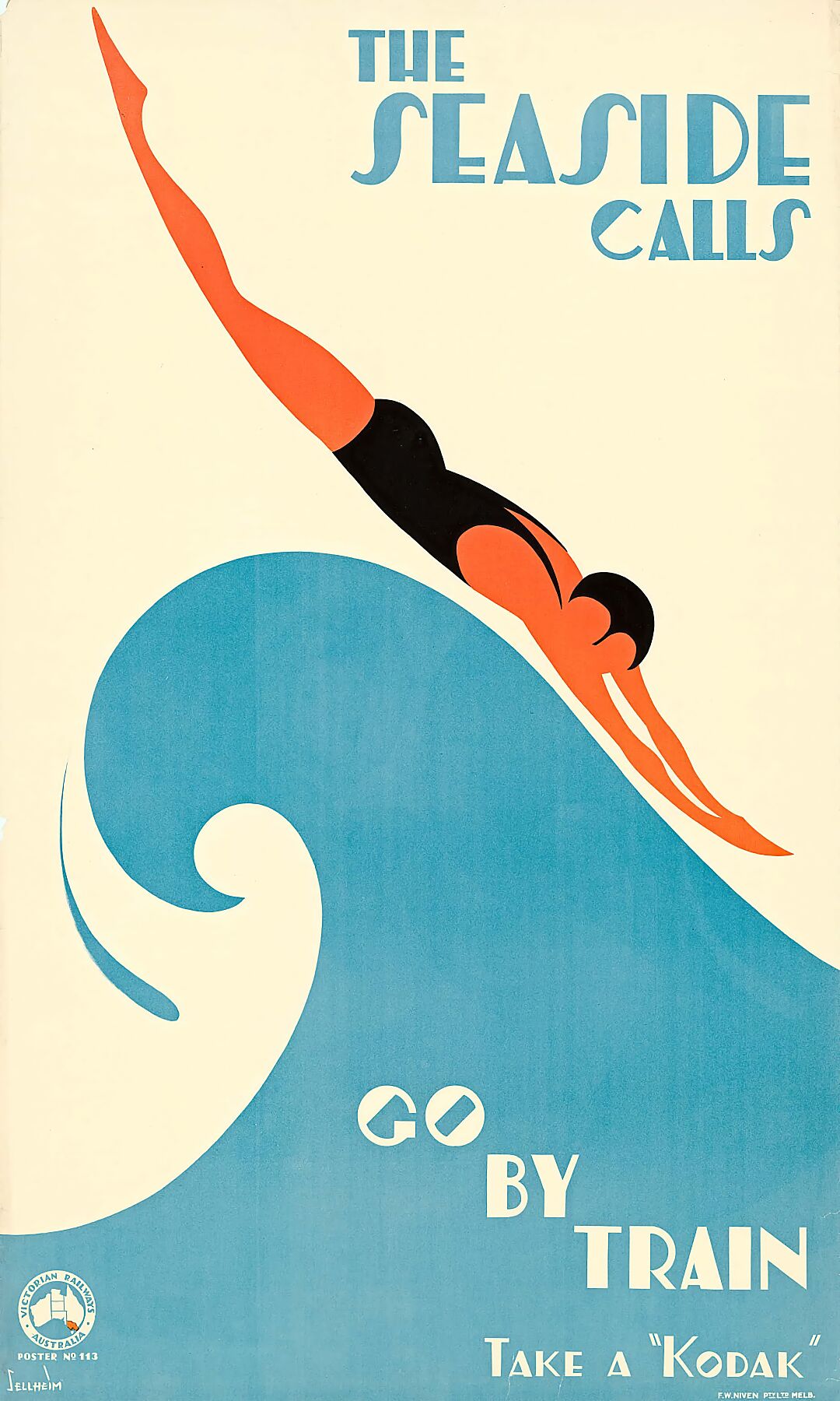 The Seaside Calls by Gert Selheim - 1930s