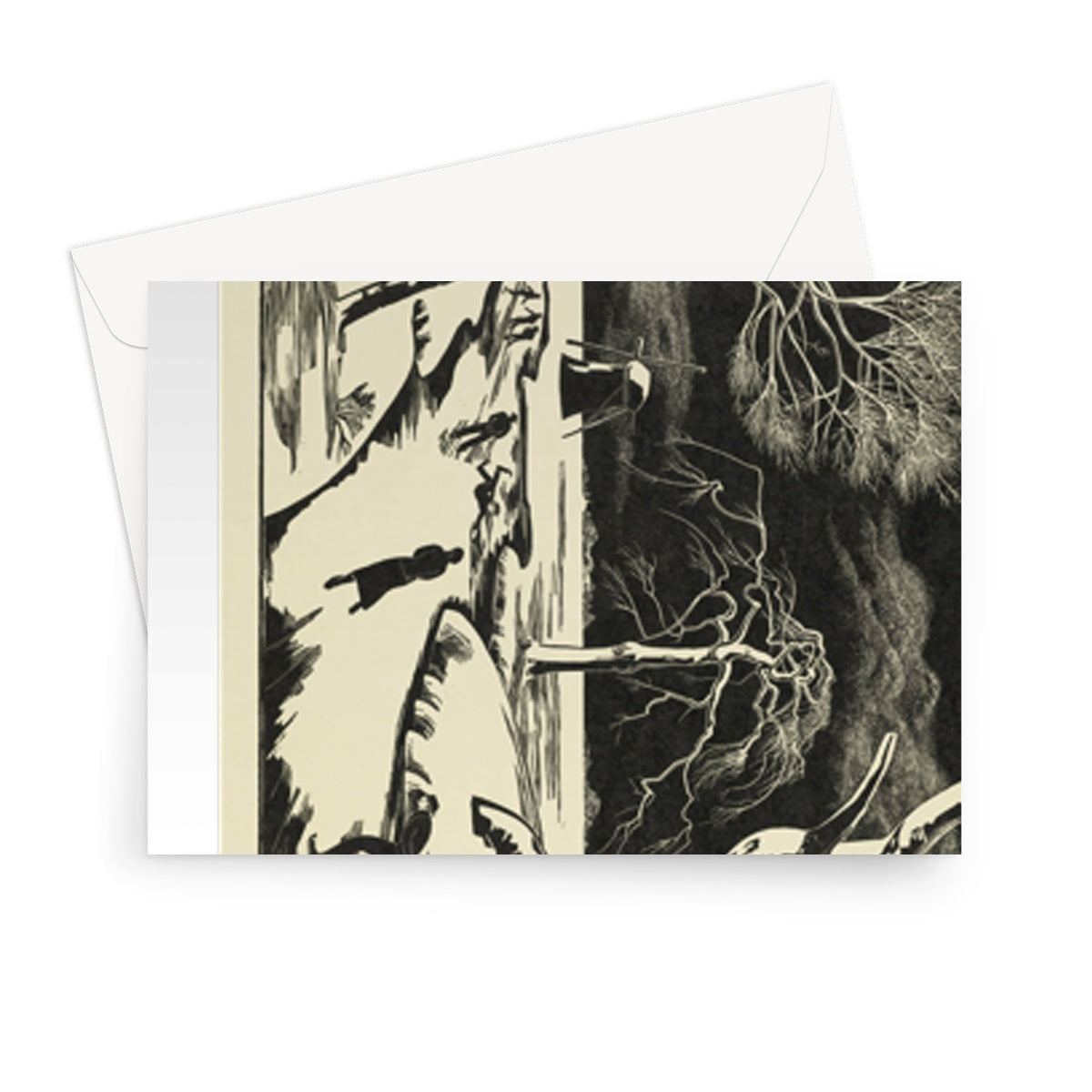 Ice Skaters by Bernard Essers, 1933 - Greeting Card