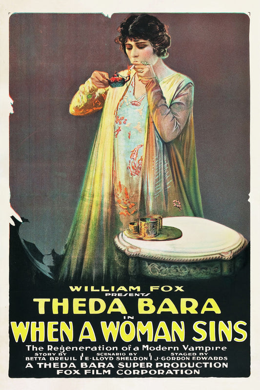 Affiche pour 'Quand une femme pèche' - 1918 