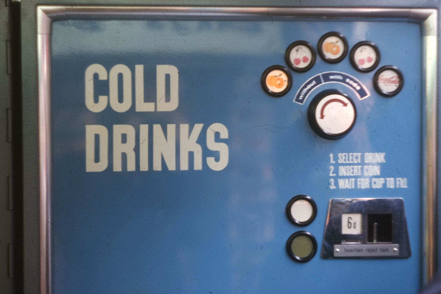 Cold Drinks on sale for 6d in London by Bob Hyde - 1960s.