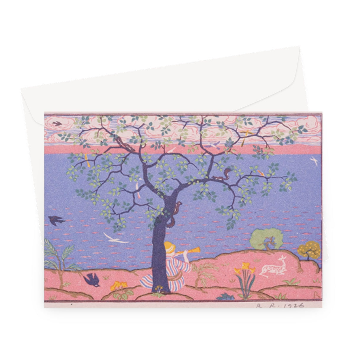 Christmas card by Rudolph Ruzicka, 1926 - Greeting Card