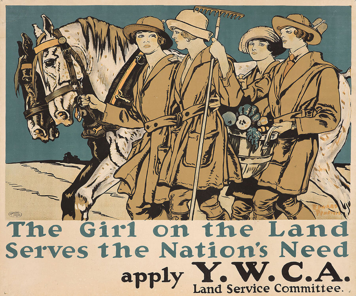 The Girl on the Land _ Y.W.C.A. ca. 1918. By Edward Penfield