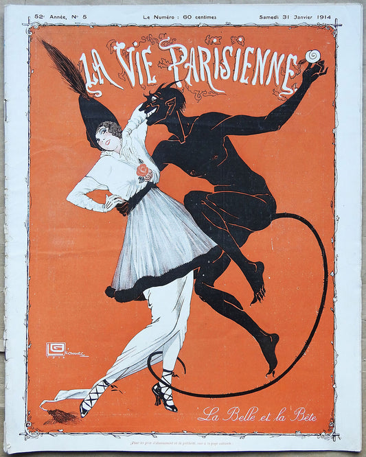 La Vie Parisienne by Georges Léonnec - 31 Janvier 1914 Print Description Georges Léonnec (1881 – 1940) : La Vie Parisienne, 31 Janvier 1914.