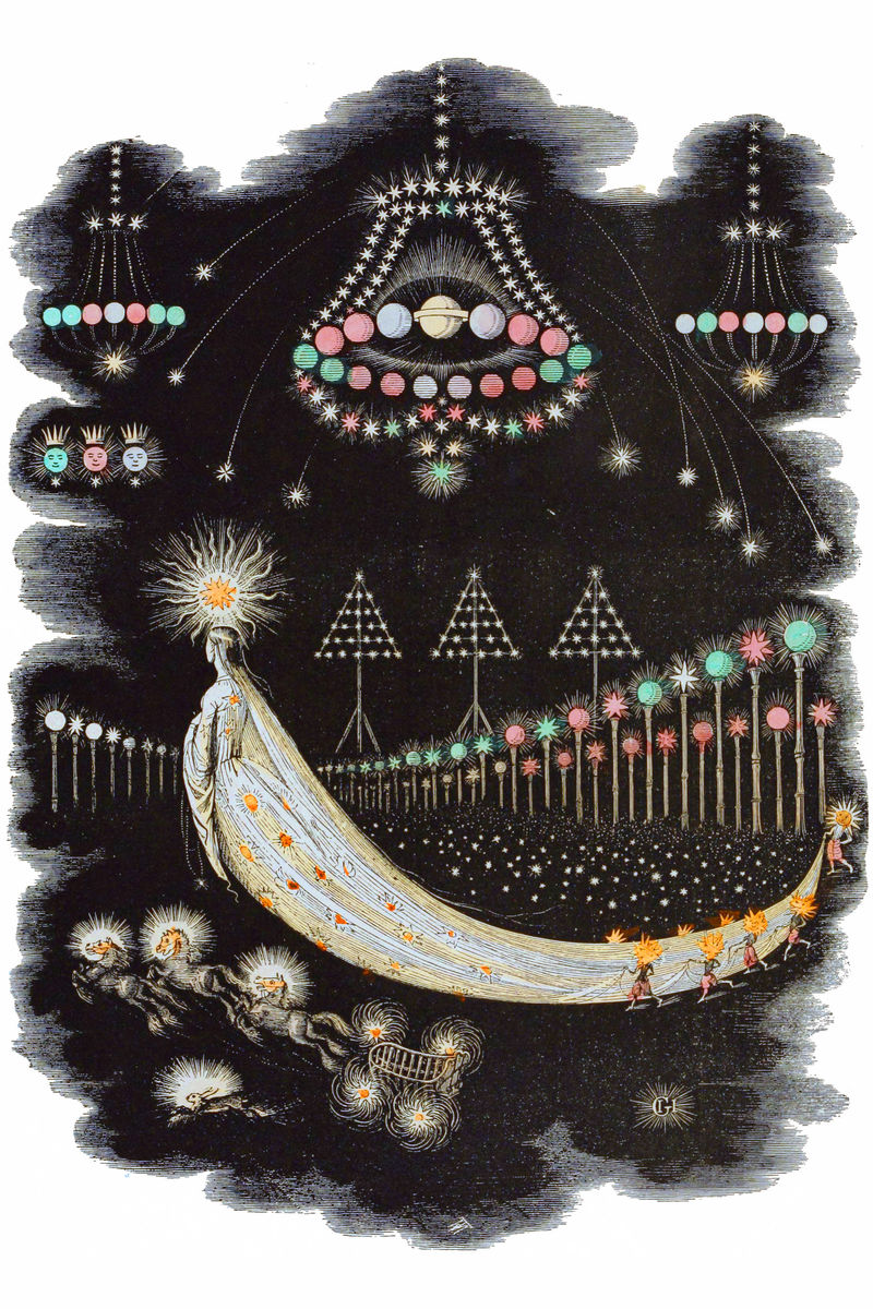 A Comet's Journey by J.J.. Grandville - 1844
