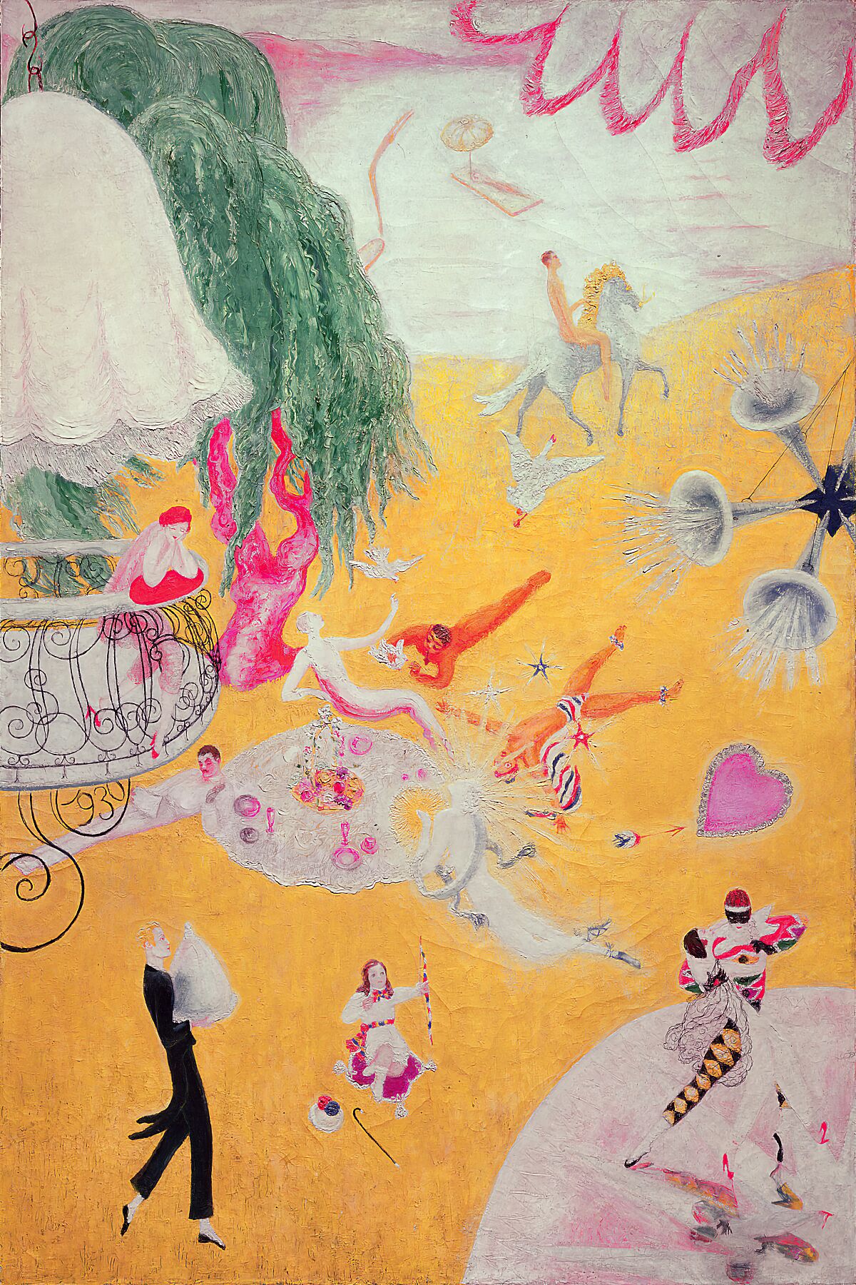 Love Flight of a Pink Candy Heart by Florine Stettheimer - 1930