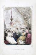 JJ Grandville - Les Etoiles - Astronomie des Dames - 1849  Grandville told his wife on the day he began these 12 designs: "For too long I have kept my eyes lowered to the earth; now I want to lift them to the heavens."