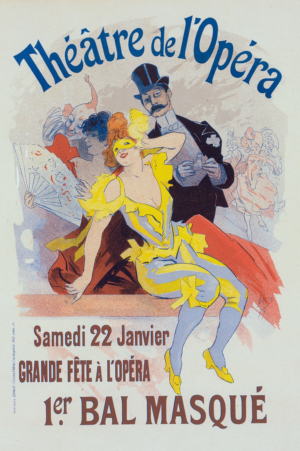 Poster for the 1er. bal masqué, la Grande Fête à l'Opéra, 22 janvier 1898