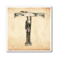 Magnet featuring the letter T from the Erotic Alphabet, 1880, by French artist Joseph Apoux (1846-1910).