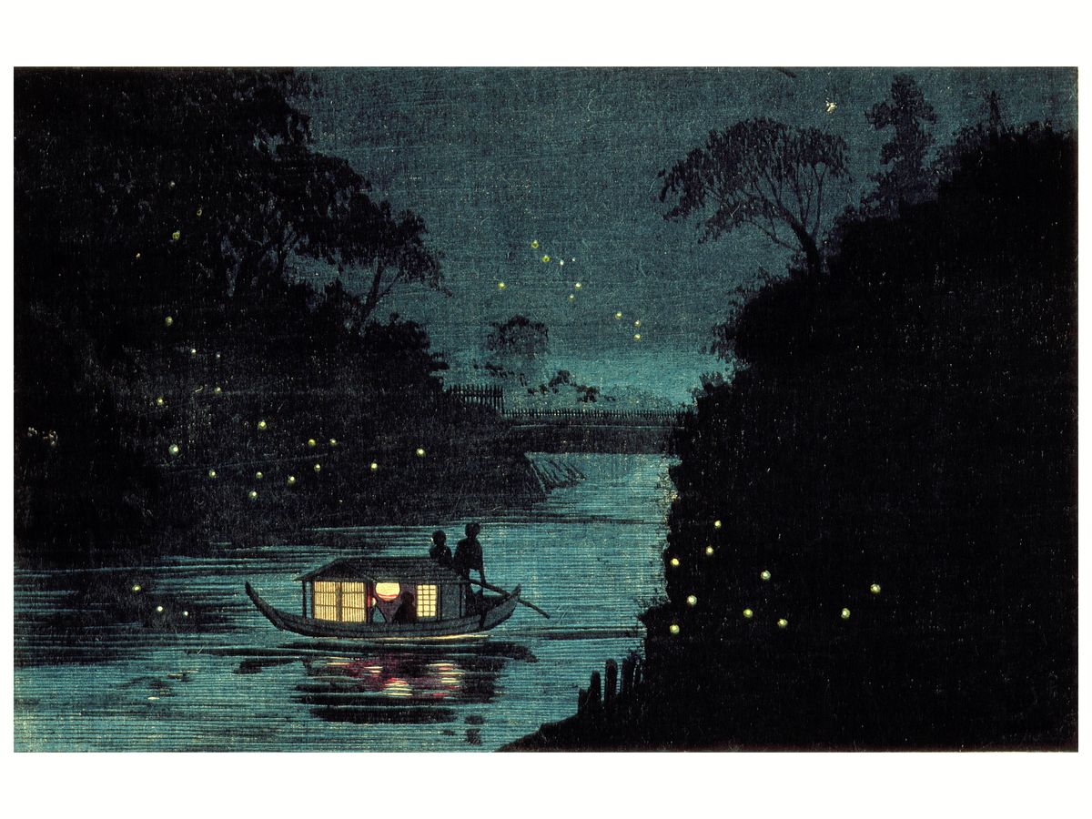 Fireflies at Ochanomizu by Kiyochika Kobayashi - 1880