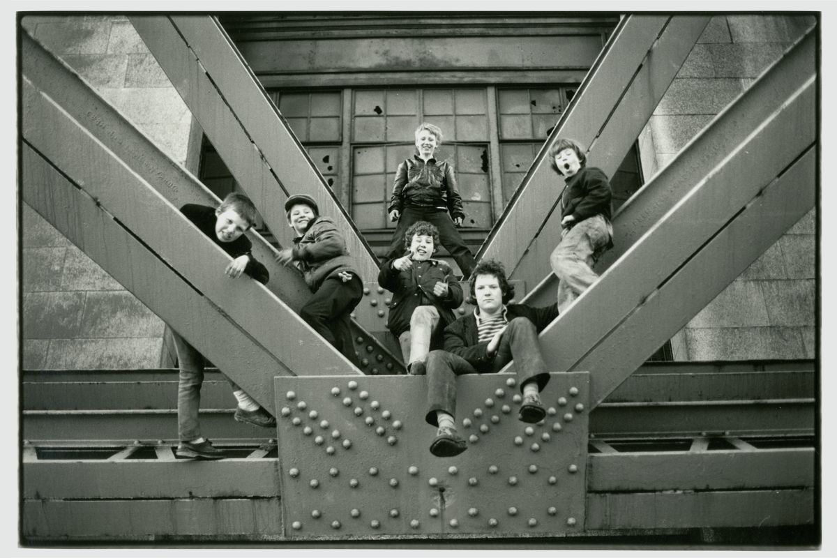 Lads on Tyne Bridge, Newcastle by Dave Sinclair - 1982 