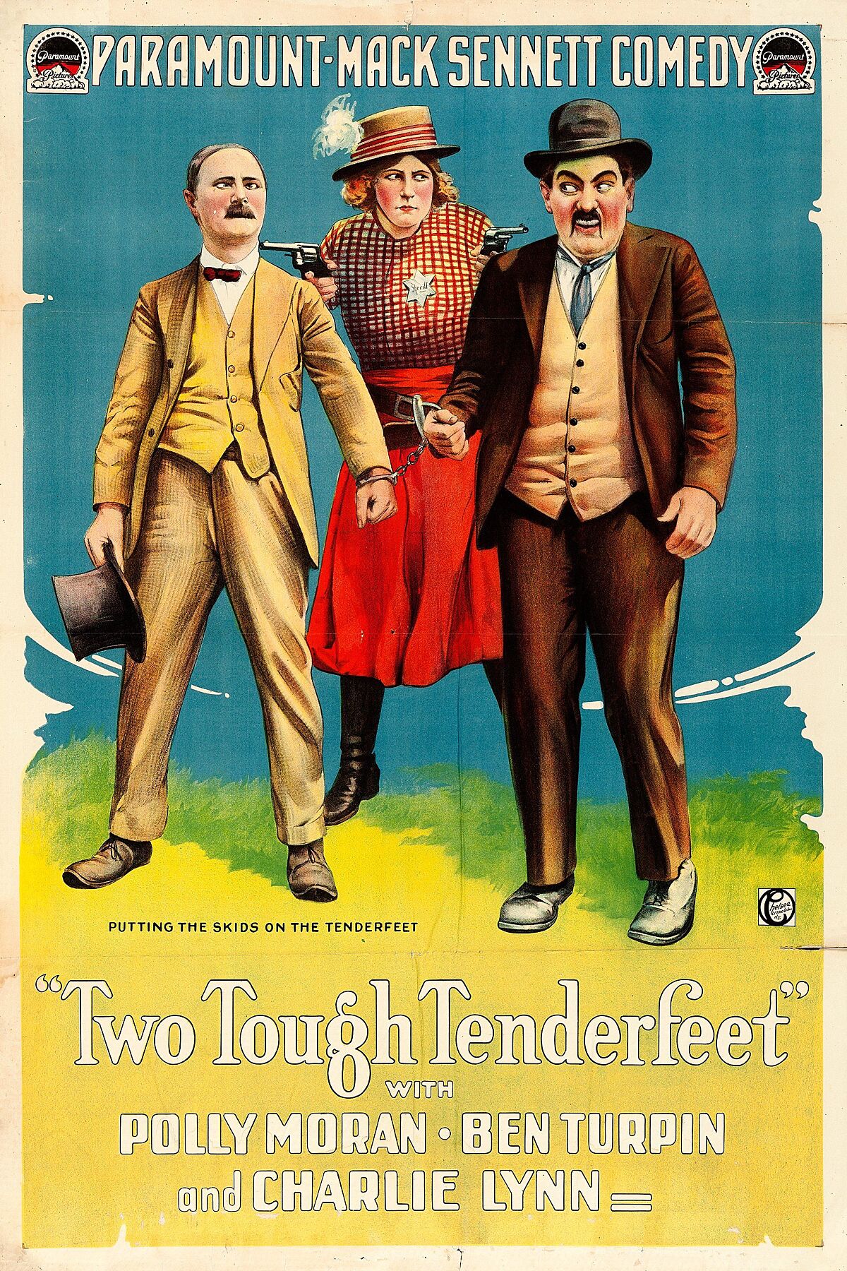 Heinie Conklin, Polly Moran, and Ben Turpin in Two Tough Tenderfeet (1918)