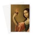 Alegoría de la Caridad (Allegory of Charity) by Francisco de Zurbarán,1655 - Greeting Card