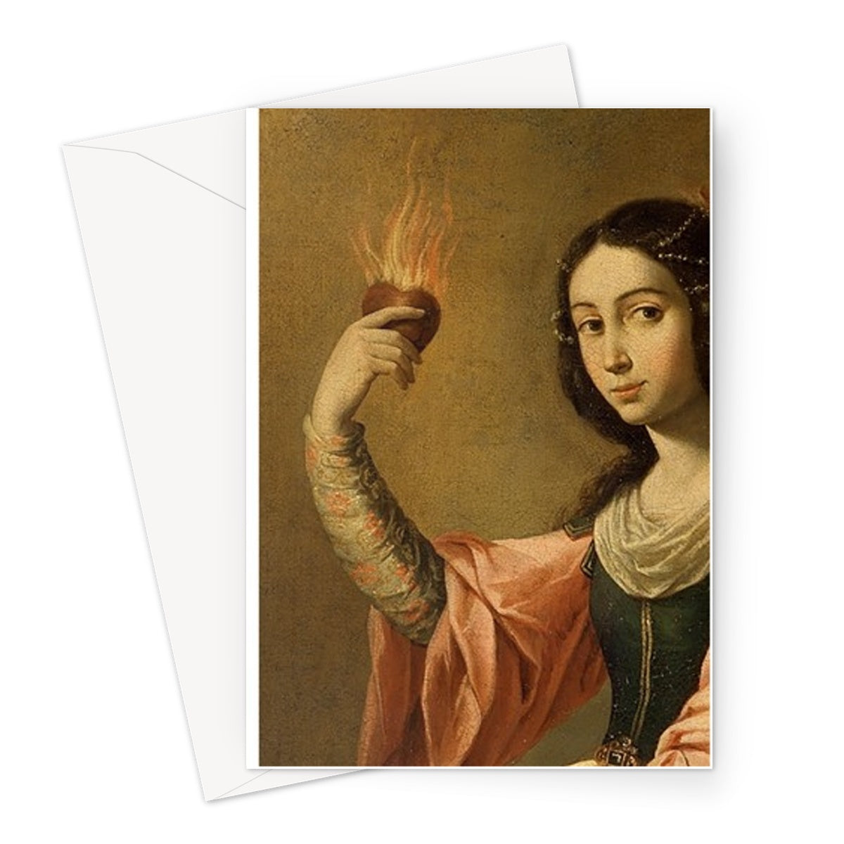 Alegoría de la Caridad (Allegory of Charity) by Francisco de Zurbarán,1655 - Greeting Card