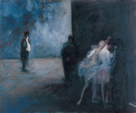Backstage Symphony in Blue by Jean-Louis Forain - c.1900