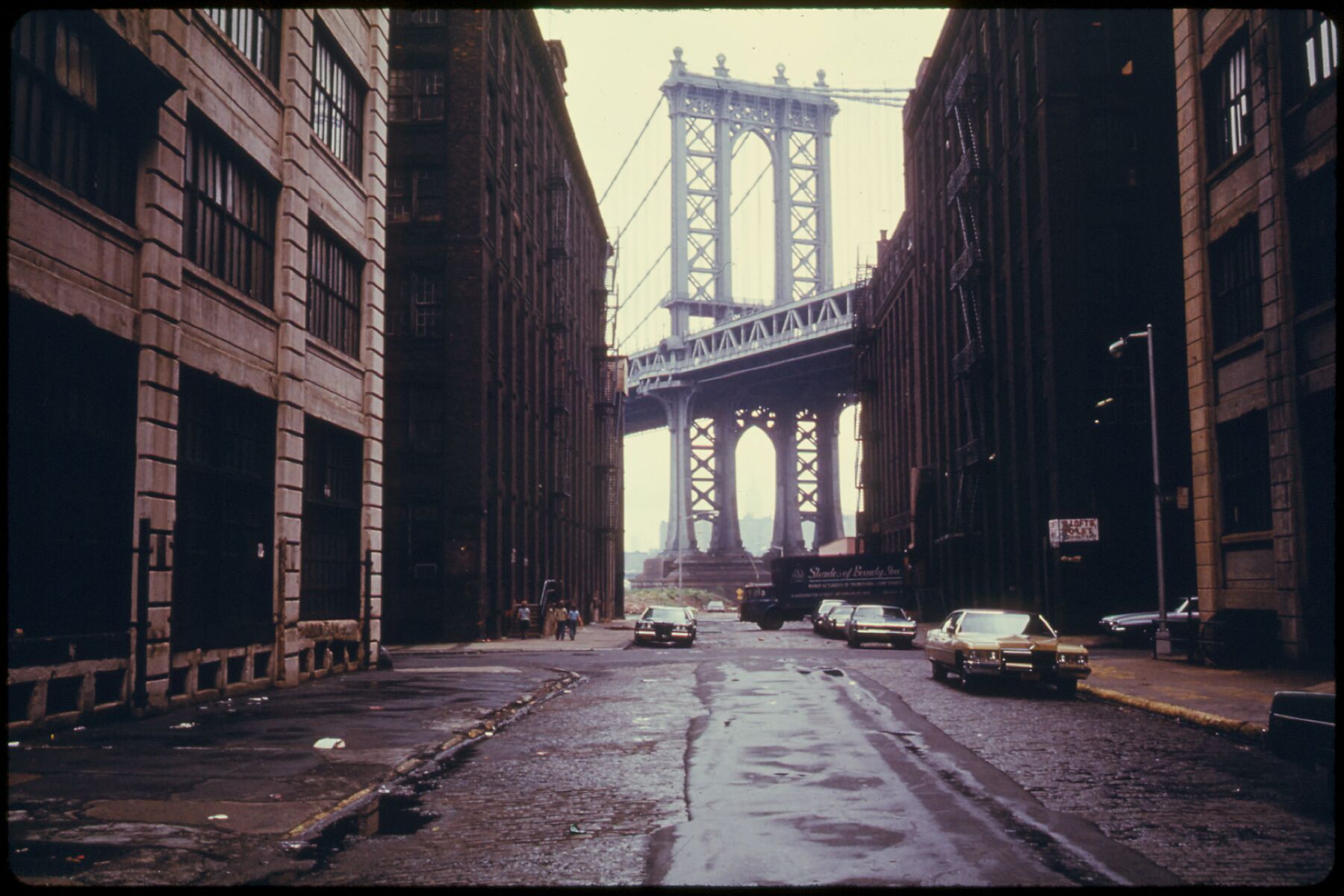 Manhattan Bridge Tower in Brooklyn, New York City by Danny Lyon - 1974