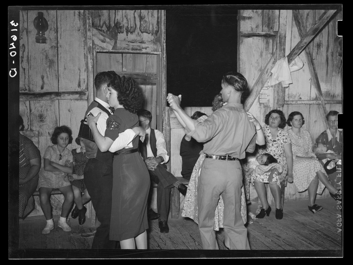 Fais-do-do near Crowley, Louisiana by Russell Lee in October 1938