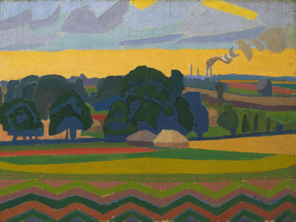 The Beanfield at Letchworth by Spencer Gore - 1912