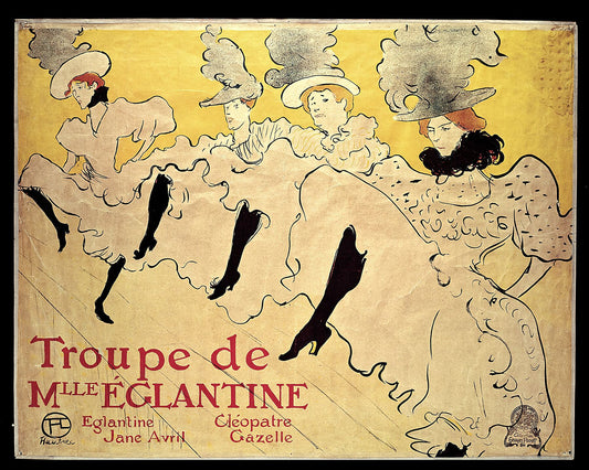 La Troupe de Mademoiselle Eglantine by Henri de Toulouse-Lautrec - 1895