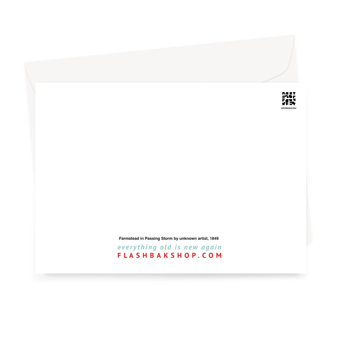 Farmstead in Passing Storm by unknown artist, 1849 - Greeting Card