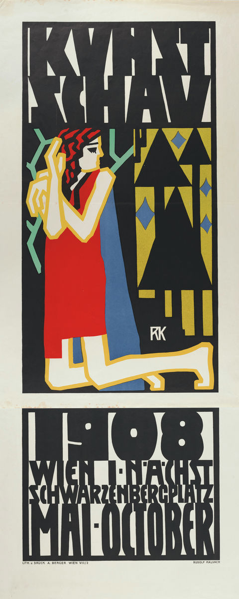 Plakat Kunstschau de Rudolf Kalvach - 1908 