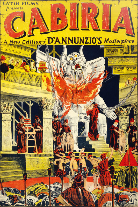 Affiche pour la sortie américaine de l'épopée muette italienne "Cabiria"