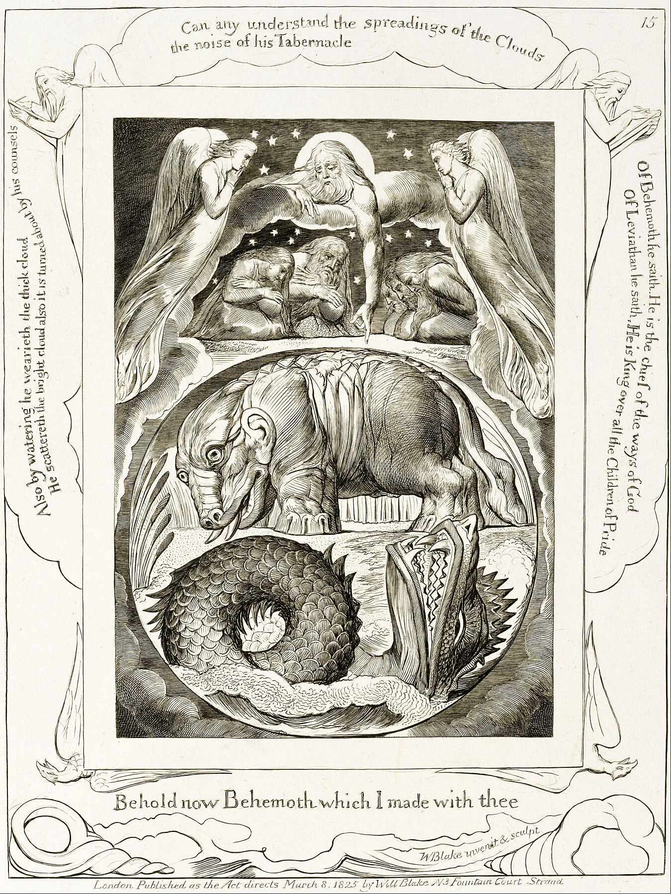 Behemoth and Leviathan by William Blake - 1826