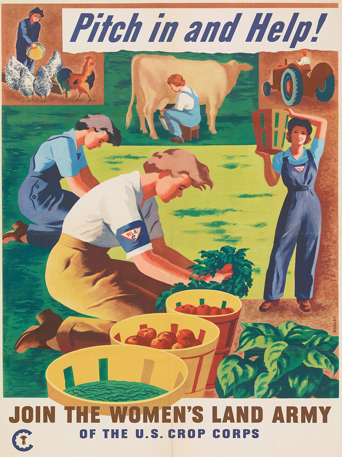 Pitch in and help! join the Women's Land Army of the U.S. Crop Corps by Morley, Hubert  Publication date 1944