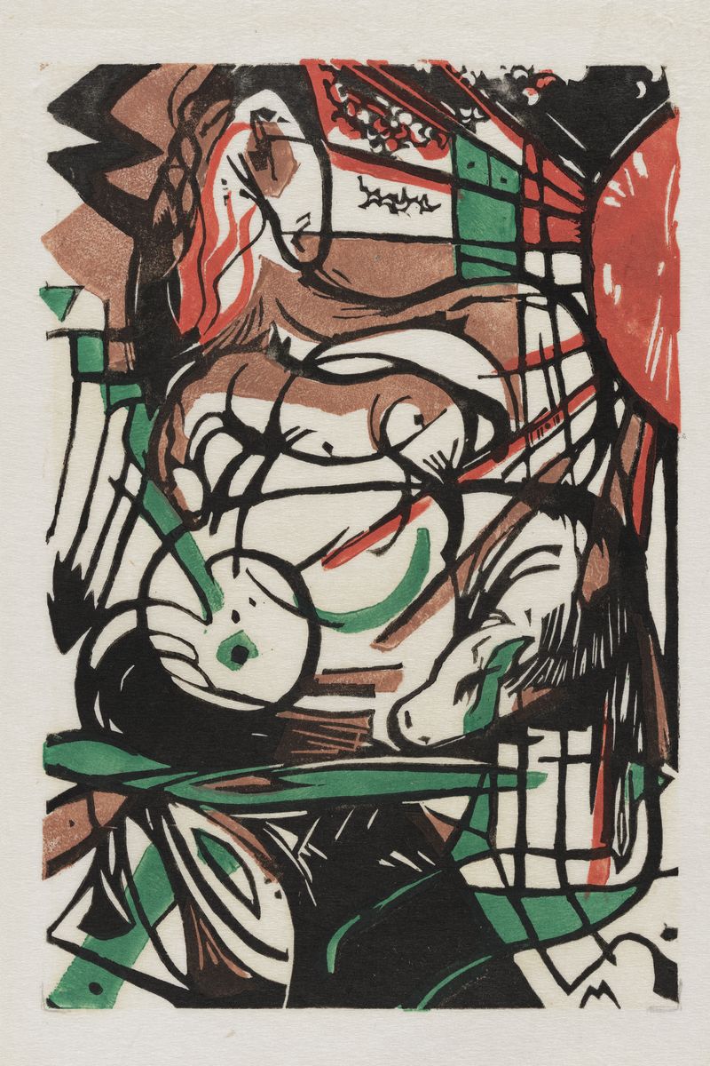 The Birth of Horses (Geburt der Pferde) by Franz Marc - 1913