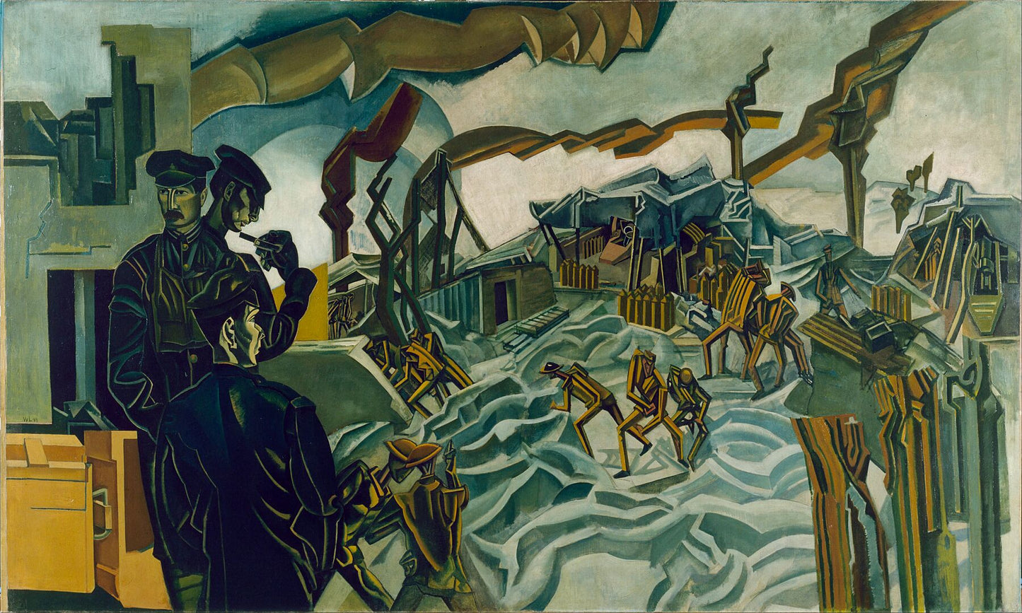 A Battery Shelled By Percy Wyndham Lewis - 1919