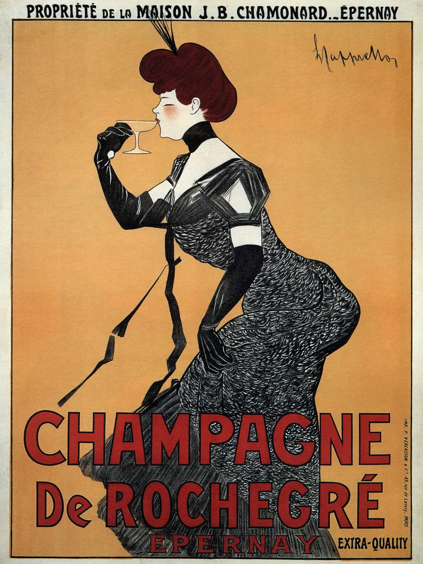 Champagne De Rochegre by Leonetto Cappiello - 1910