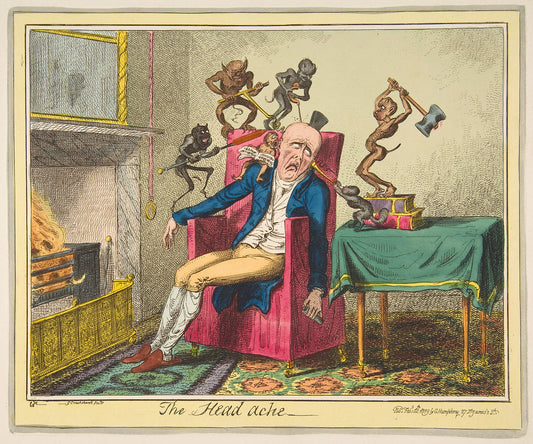 The Head Ache by George Cruikshank - February 12, 1819 