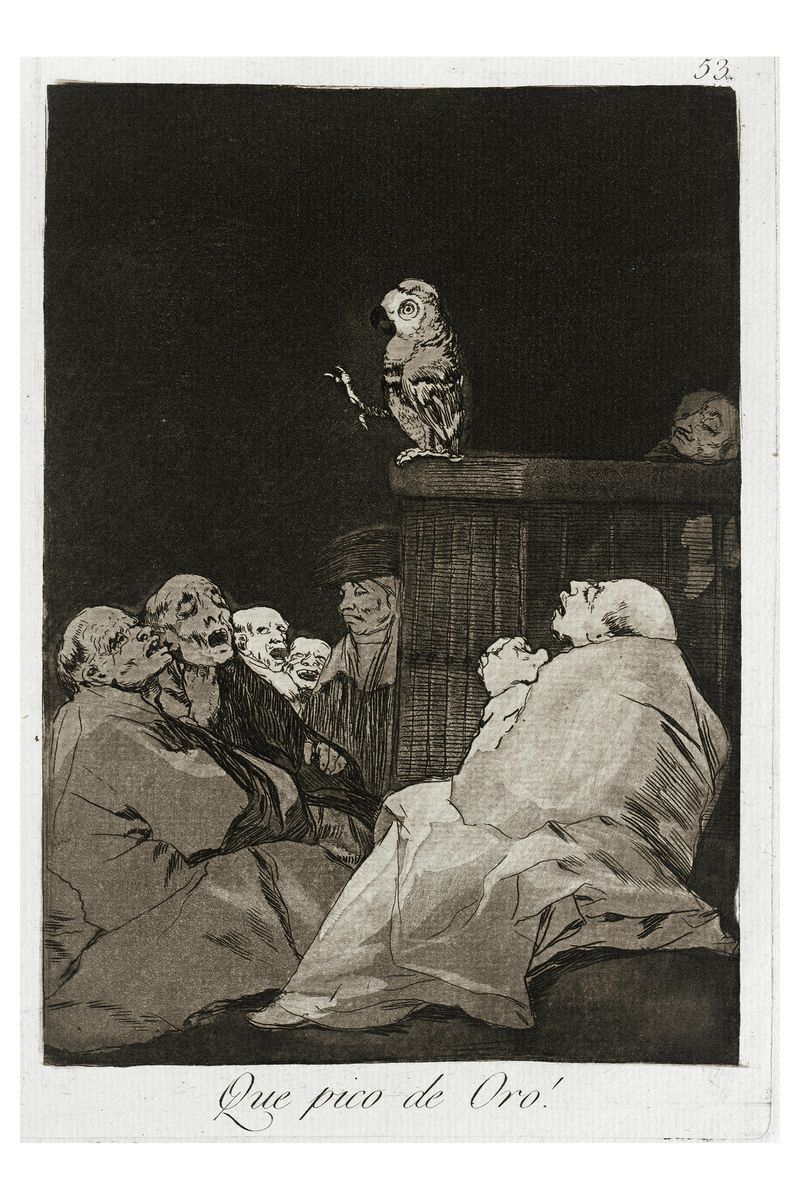 What a Golden Beak! From Los Caprichos by Goya - 1799