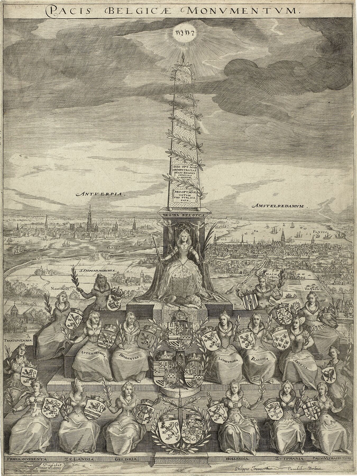 Monument to Peace in the Netherlands, 1609, anonymous, after Jan Cornelisz. van 't Woudt, 1609