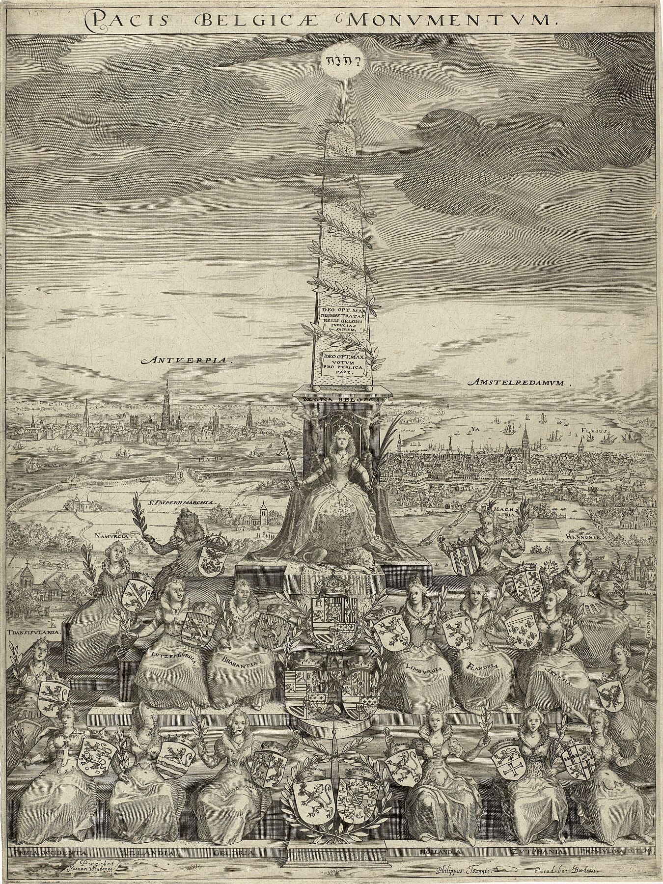 Monument to Peace in the Netherlands, 1609, anonymous, after Jan Cornelisz. van 't Woudt, 1609