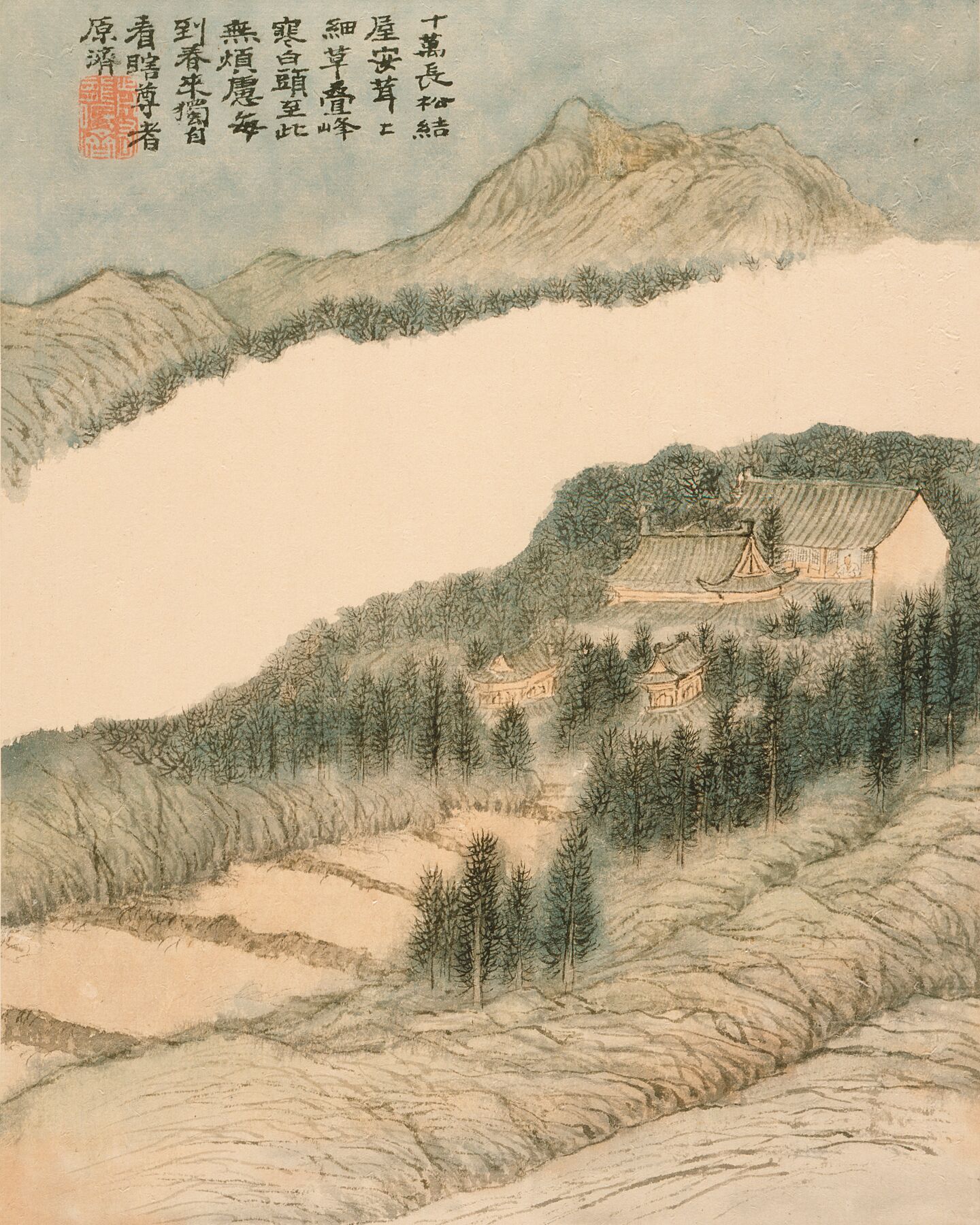 Landscapes by Shitao (China, Guangxi Province, 1642-1707) China, Chinese, Qing dynasty, dated 1694. Eight-leaf album, ink and color on paper.