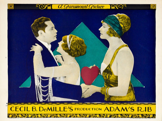 Tarjeta de lobby de Adam's Rib - 1924 