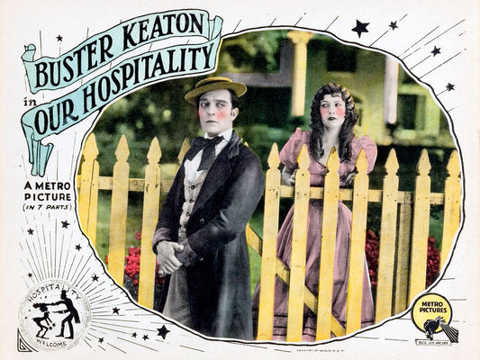 Tarjeta de vestíbulo para 'Nuestra hospitalidad' de Buster Keaton - 1923 