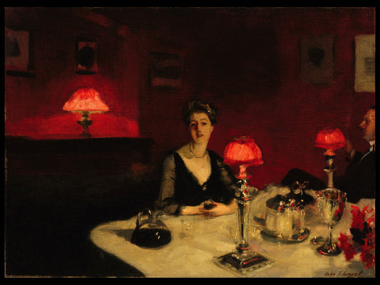 A Dinner Table at Night by John Singer Sargent - 1884